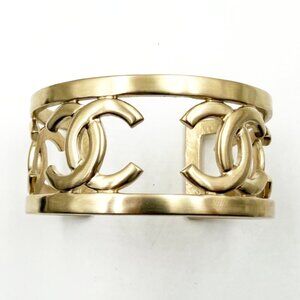Chanel Gold CC Frame Cuff